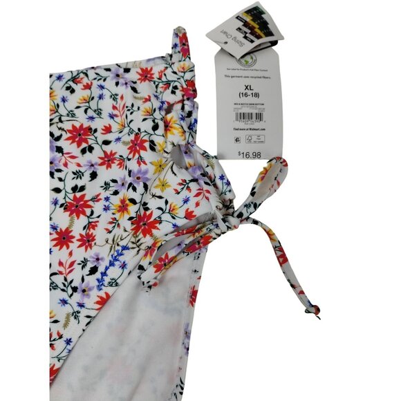 Time and Tru Womens XL Ditsy Botanical Floral High Waist Bikini Bottoms 1X - Picture 3 of 5